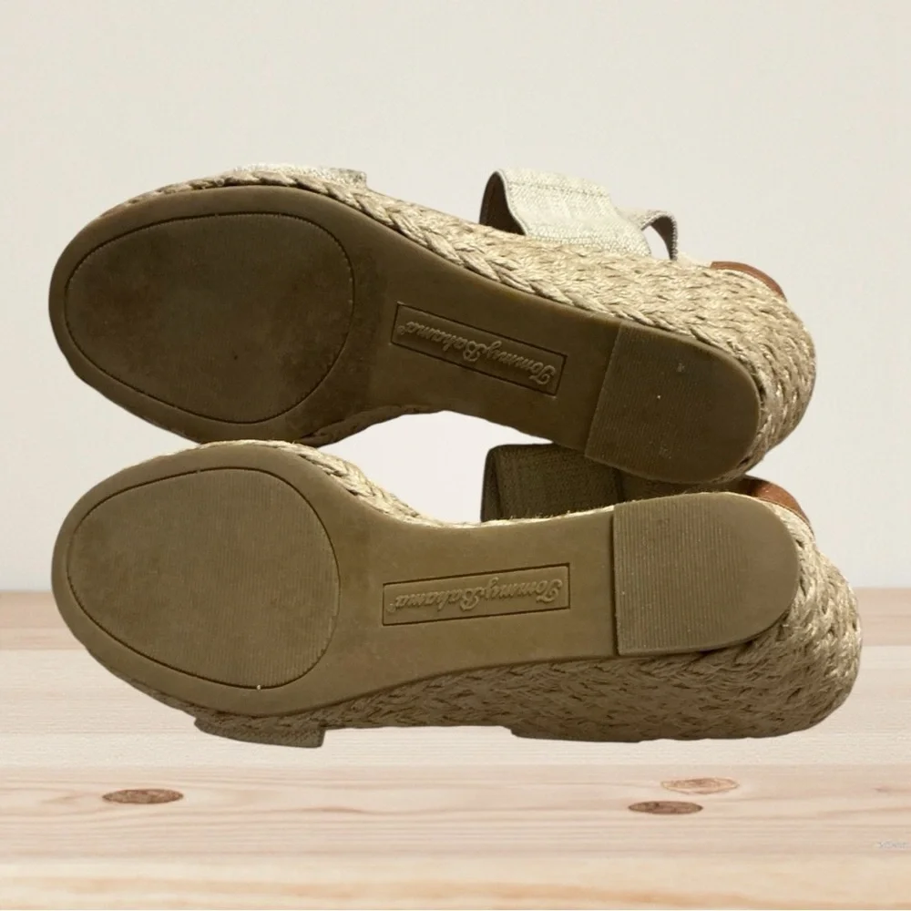 🌼Tommy Bahama André Assous Allison Stretch-Linen Wedges-Beige Linen